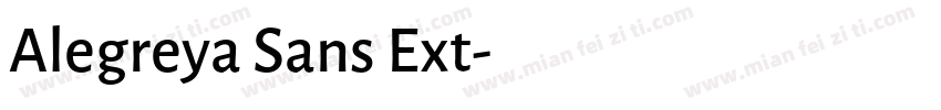 Alegreya Sans Ext字体转换